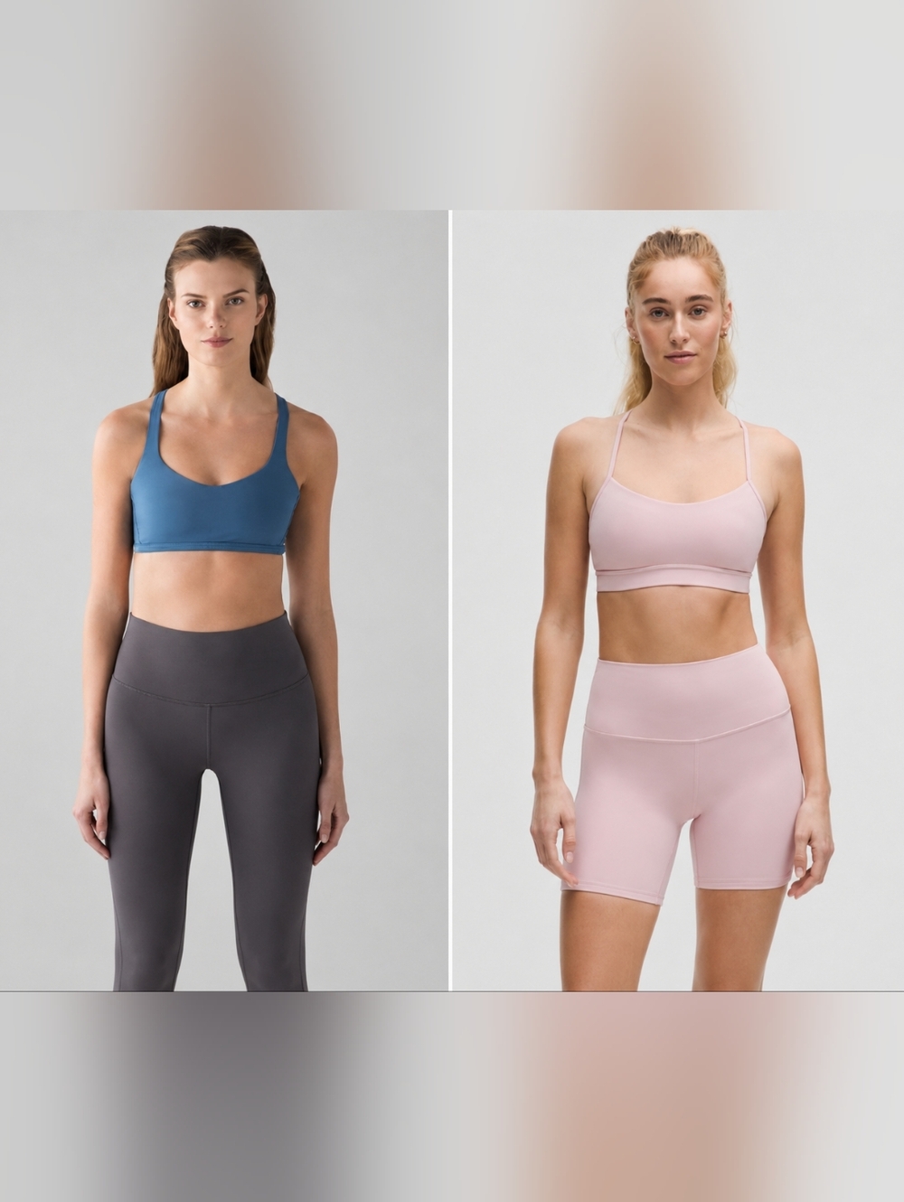 lululemon athletica Scoop Sports Bra — Blue & Pink